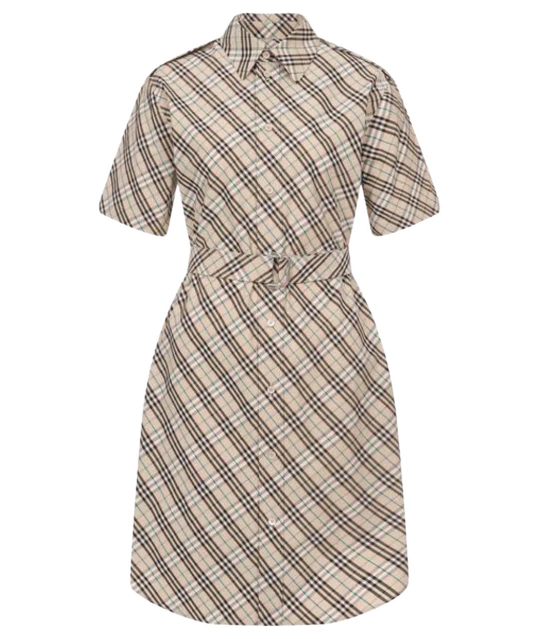 BURBERRY Бежевое повседневное платье, фото 1