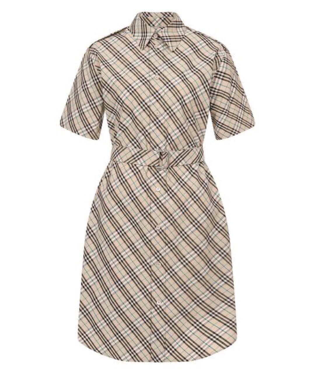 BURBERRY Бежевое повседневное платье, фото 3
