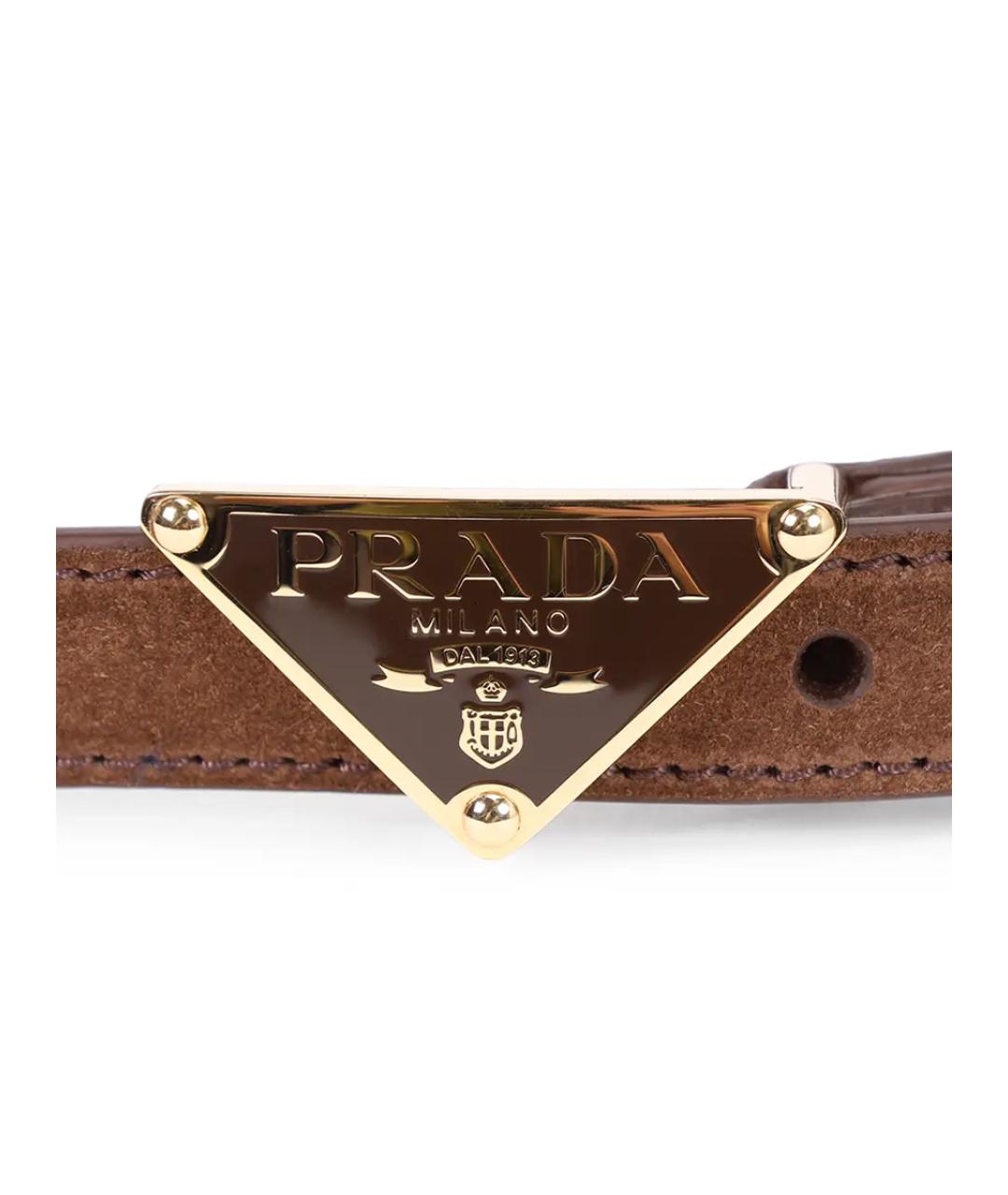 PRADA Коричневый ремень, фото 3
