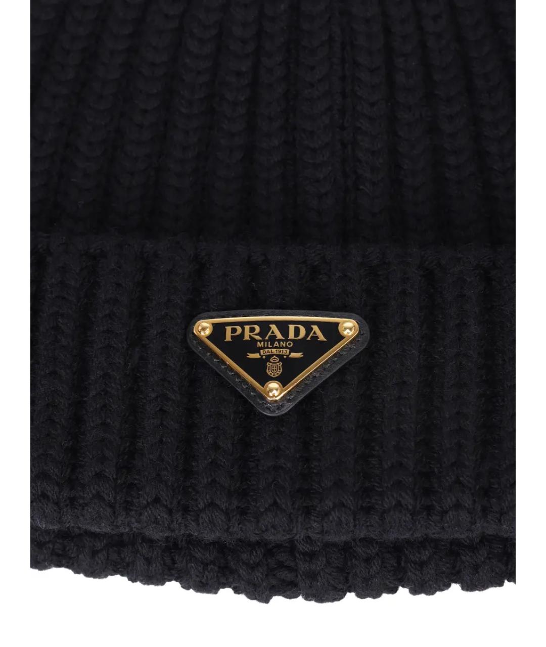 PRADA Черная шапка, фото 3