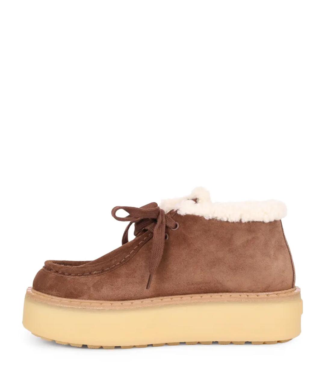 PRADA Коричневые замшевые ботинки, фото 3