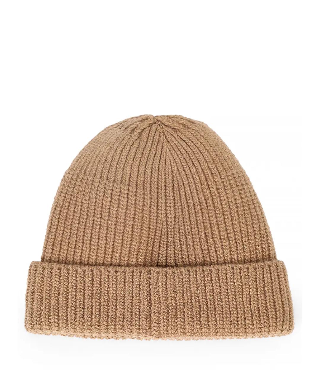 PRADA Коричневая шерстяная шапка, фото 2