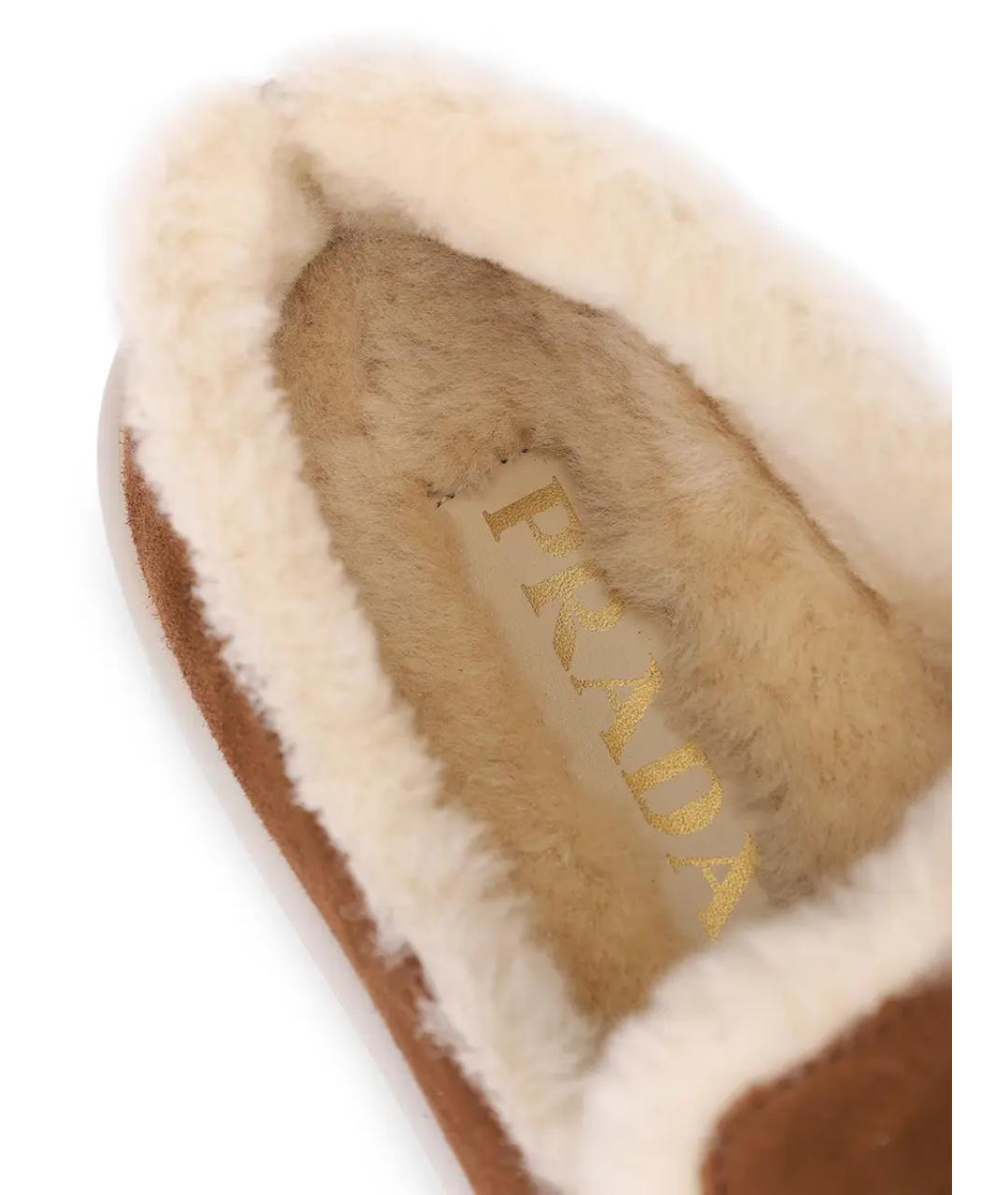 PRADA Коричневые замшевые лоферы, фото 6