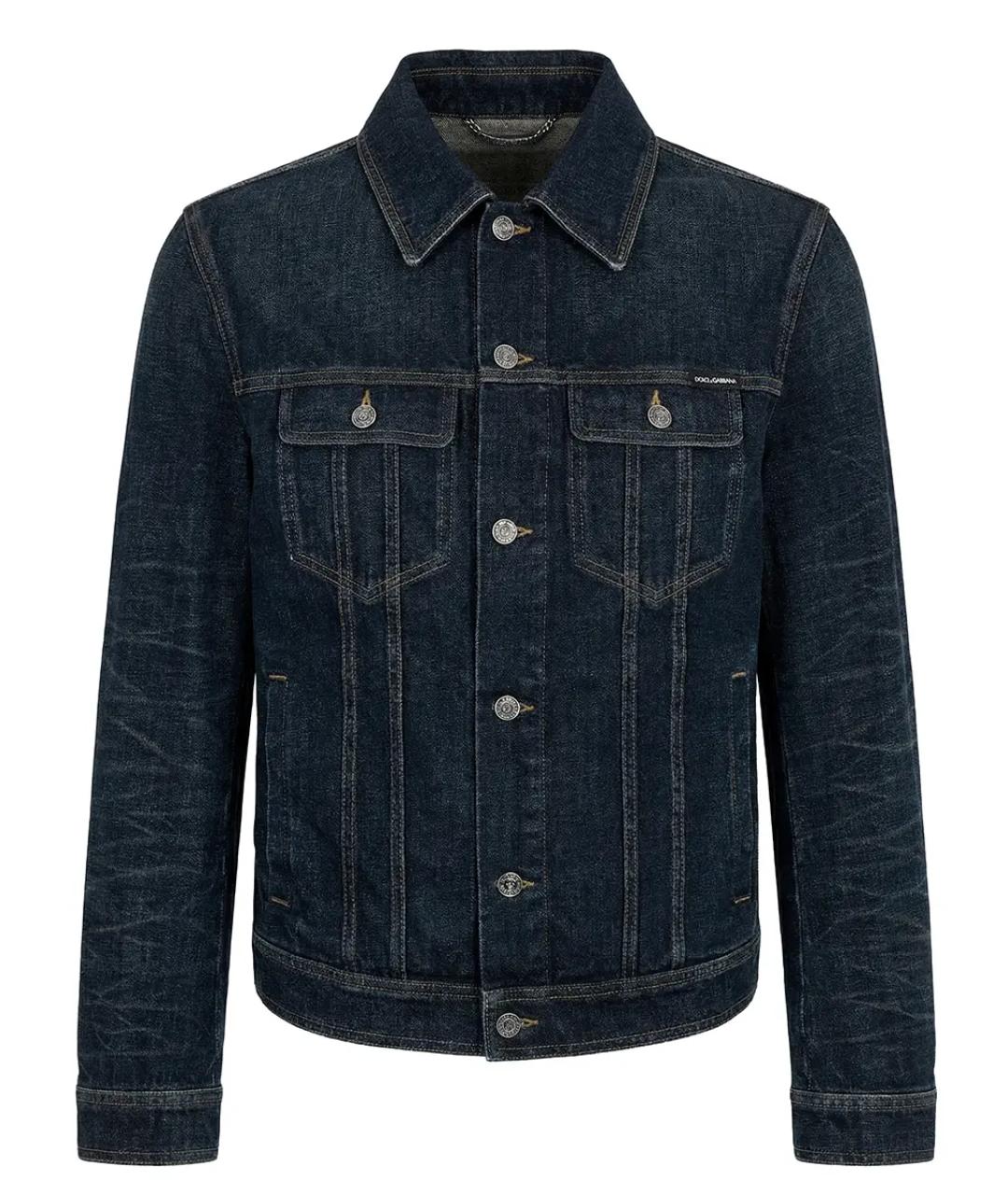 DOLCE&GABBANA Синяя хлопковая куртка, фото 1