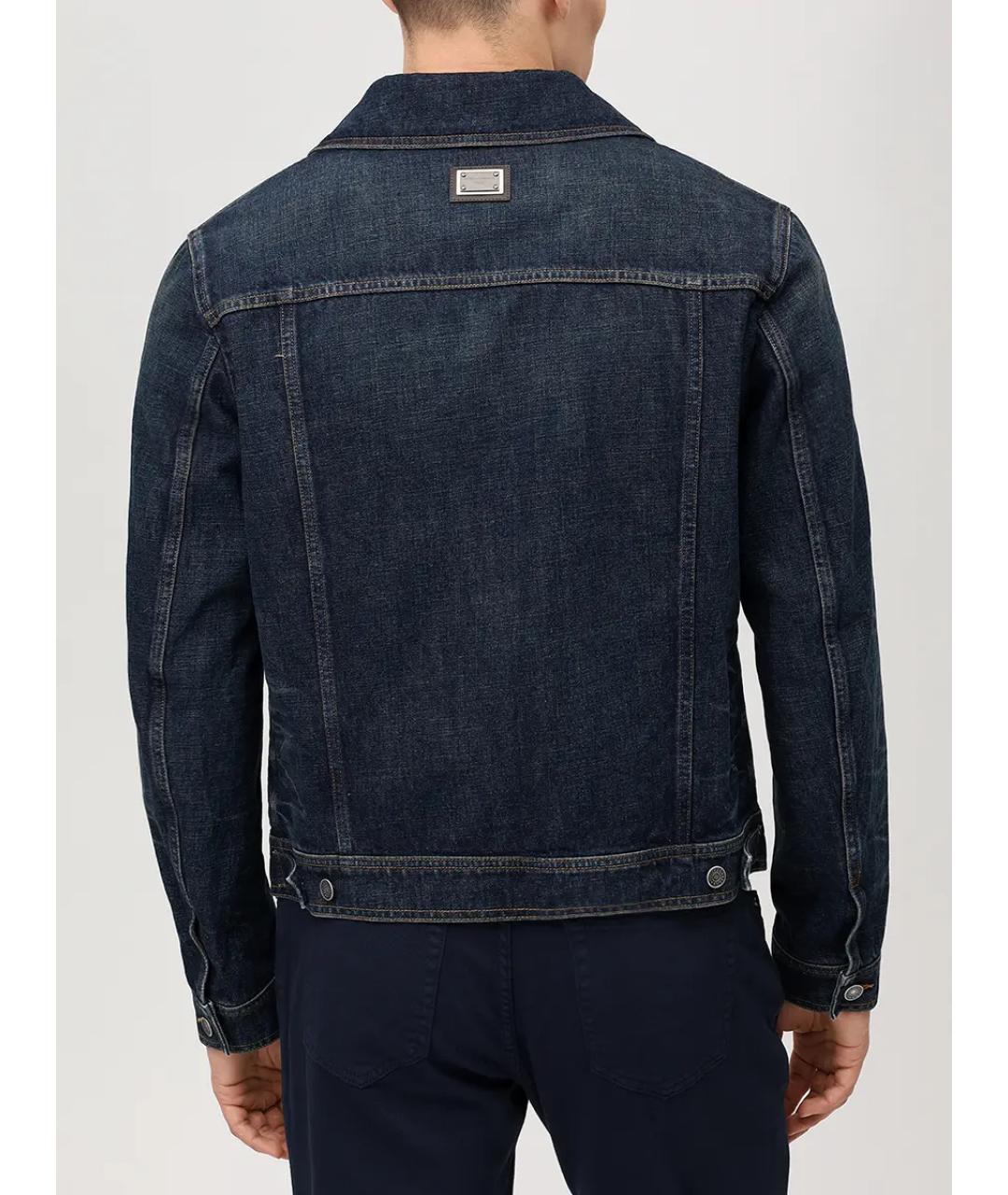 DOLCE&GABBANA Синяя хлопковая куртка, фото 3