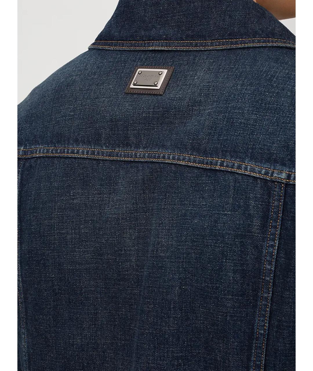 DOLCE&GABBANA Синяя хлопковая куртка, фото 5