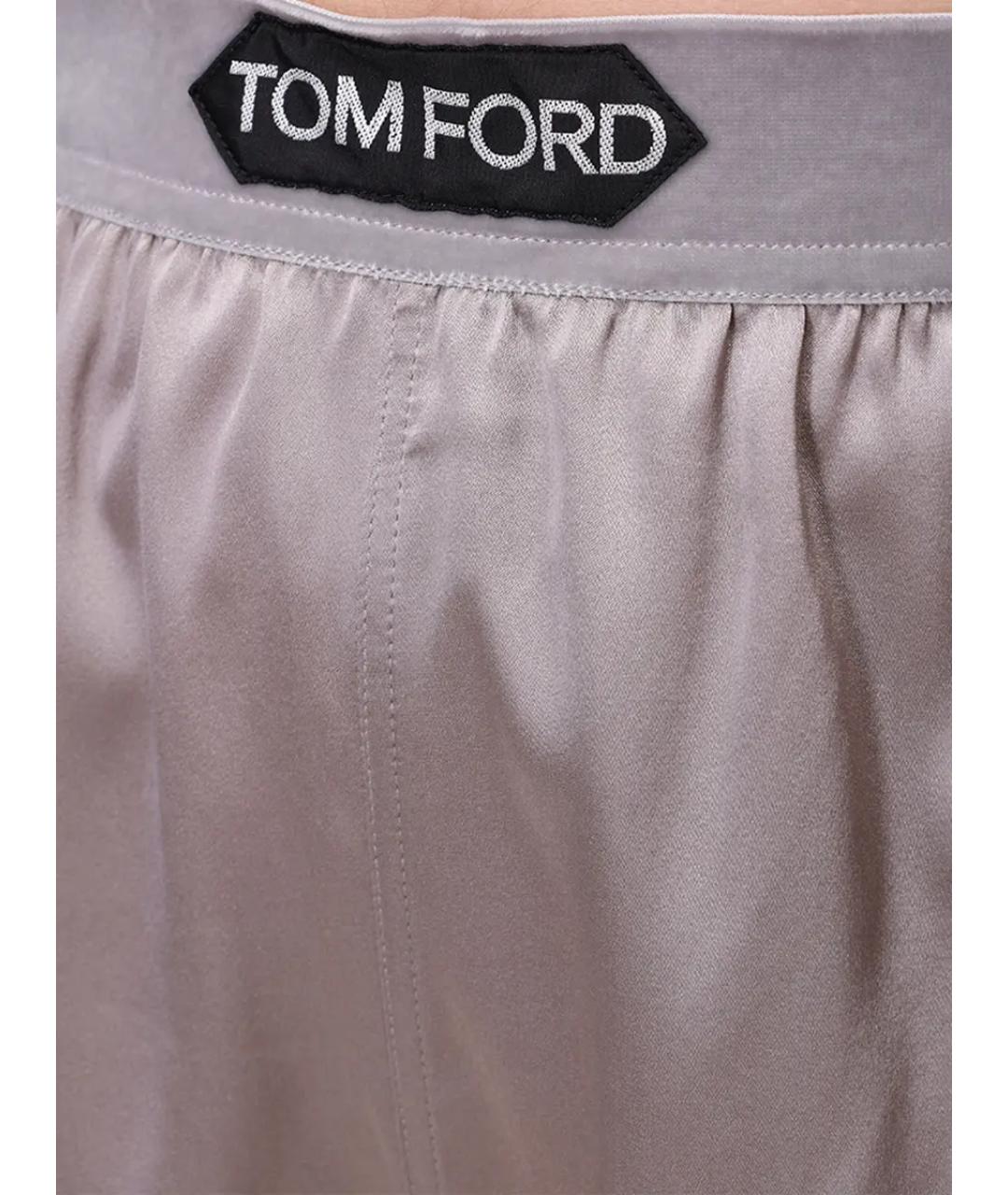 TOM FORD Серые шелковые шорты, фото 5