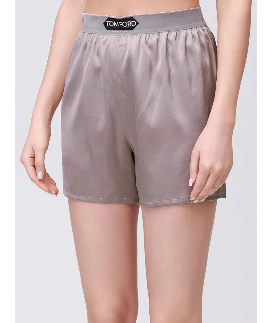 TOM FORD Серые шелковые шорты, фото 4