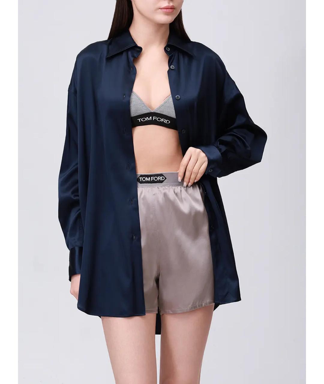 TOM FORD Серые шелковые шорты, фото 2