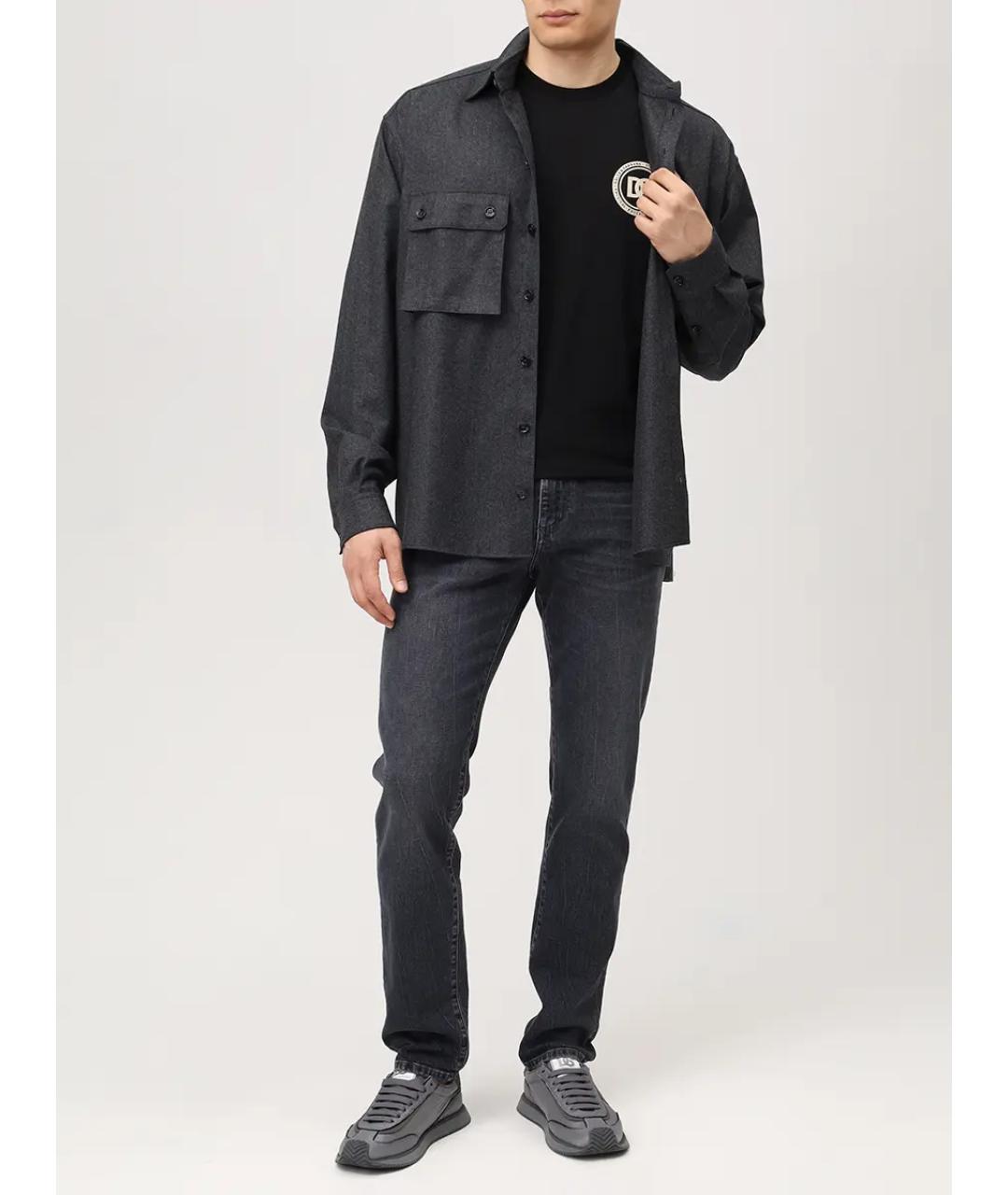 DOLCE&GABBANA Черная хлопковая футболка, фото 2