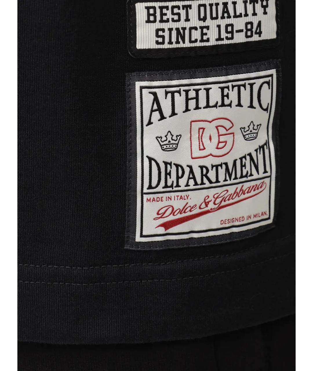 DOLCE&GABBANA Черная хлопковая майка, фото 6
