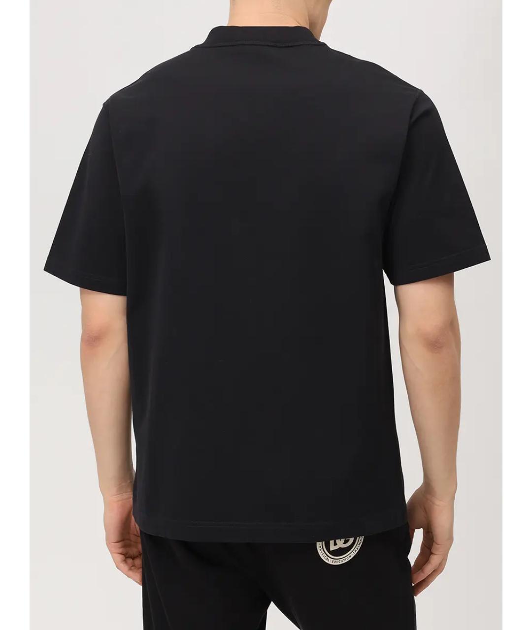 DOLCE&GABBANA Черная хлопковая майка, фото 3