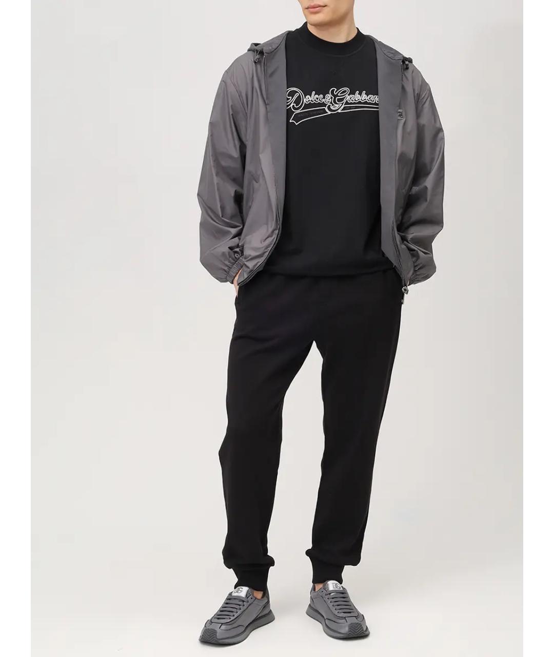 DOLCE&GABBANA Черная хлопковая майка, фото 2