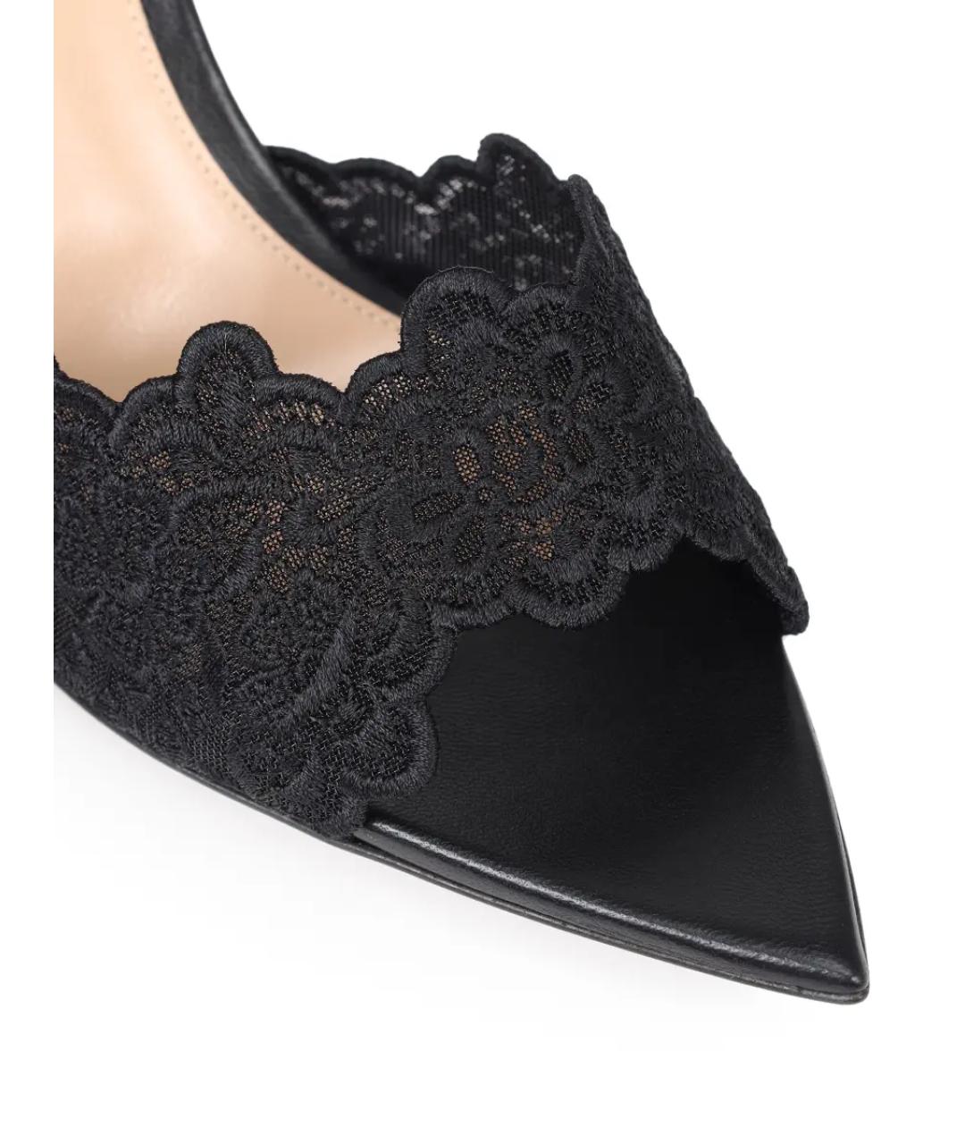 GIANVITO ROSSI Черные кожаные босоножки, фото 5