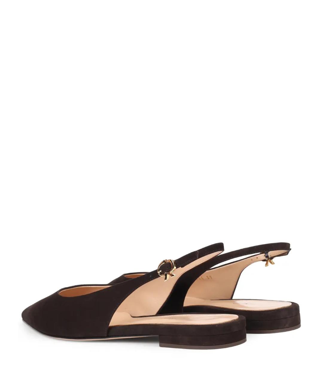 GIANVITO ROSSI Коричневые балетки, фото 4