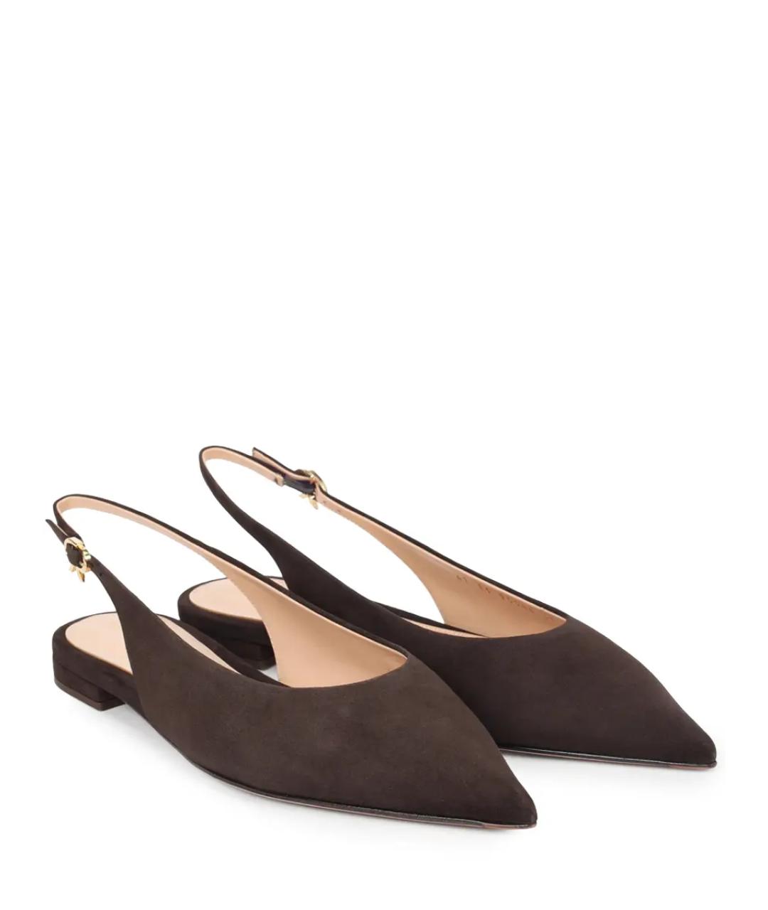 GIANVITO ROSSI Коричневые балетки, фото 2