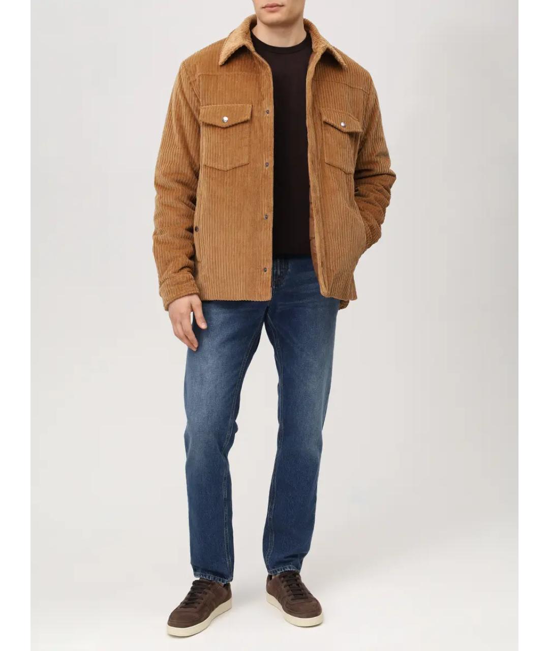 DOLCE&GABBANA Коричневая хлопковая футболка, фото 2