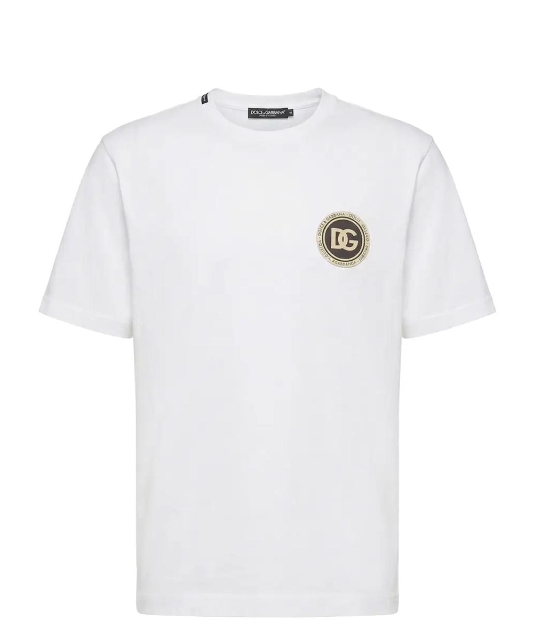 DOLCE&GABBANA Белая хлопковая футболка, фото 1