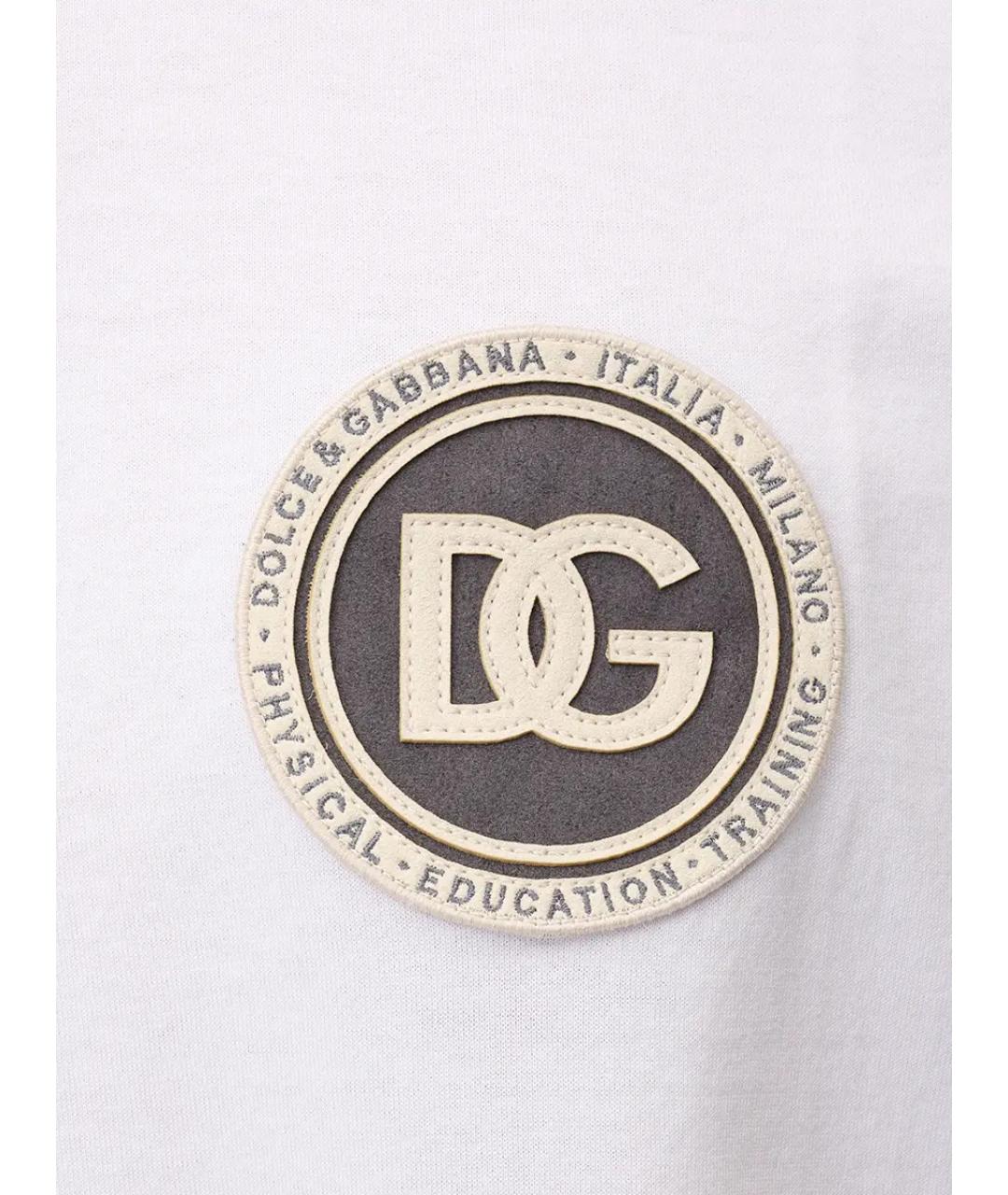 DOLCE&GABBANA Белая хлопковая футболка, фото 6