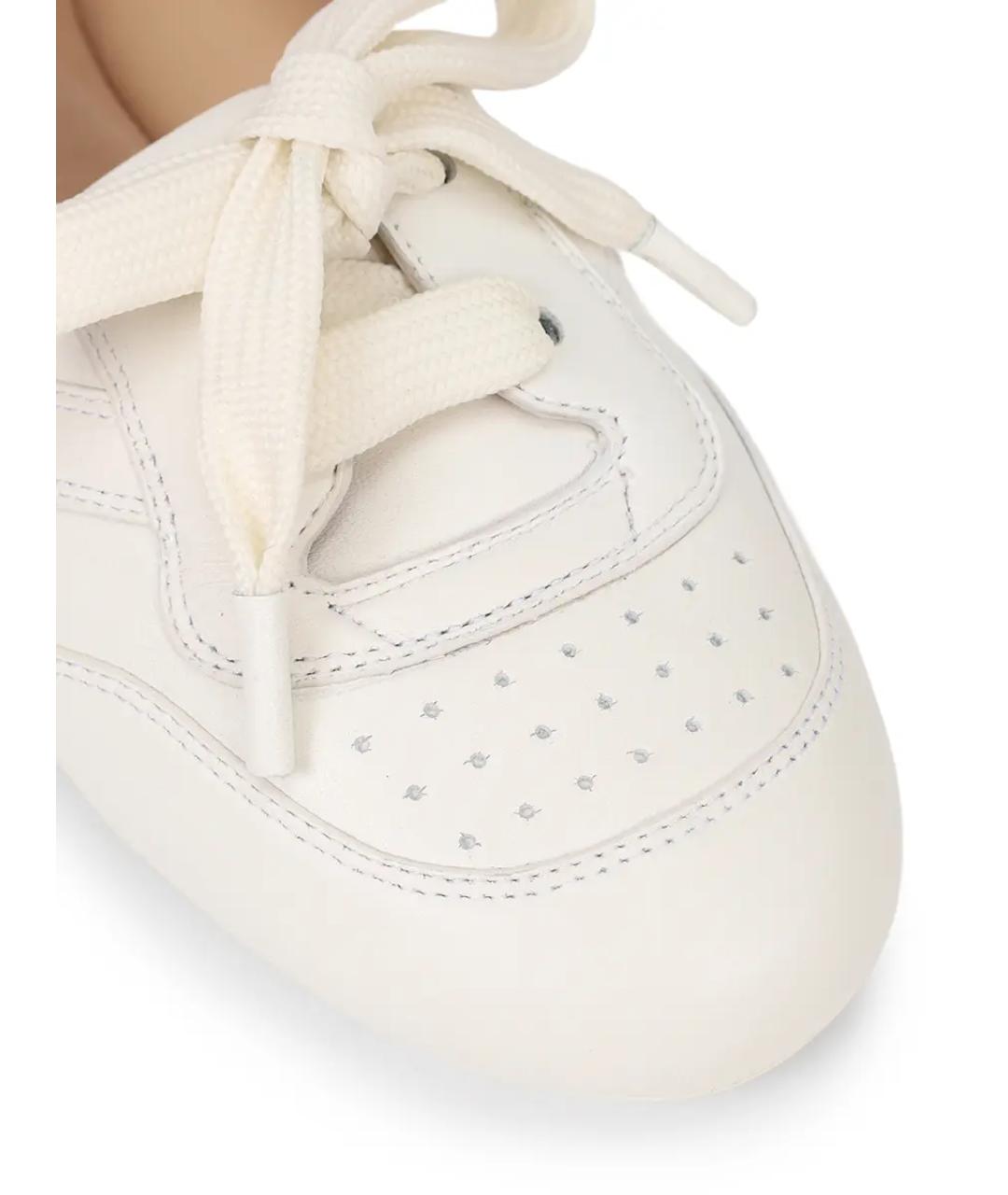 GIANVITO ROSSI Белые кожаные балетки, фото 5