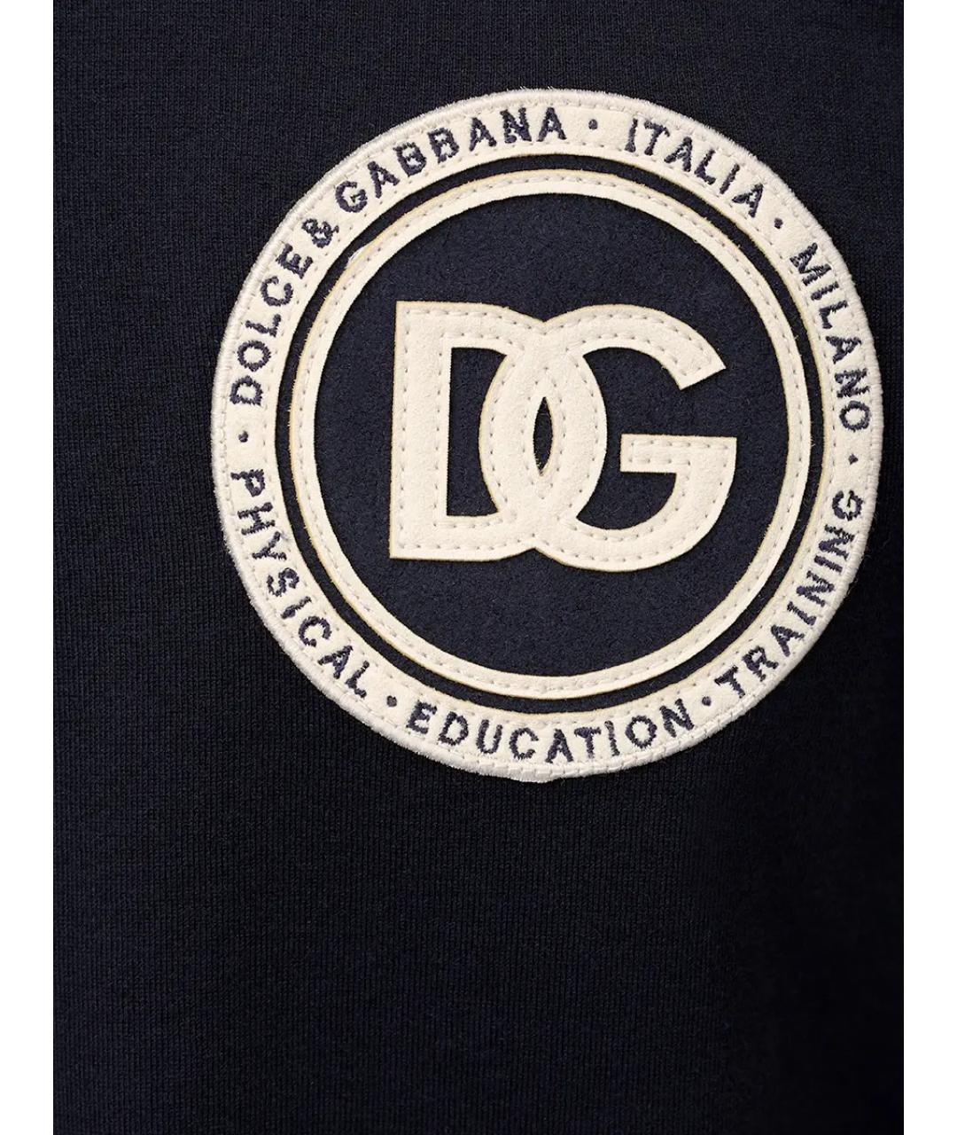 DOLCE&GABBANA Синяя хлопковая футболка, фото 6