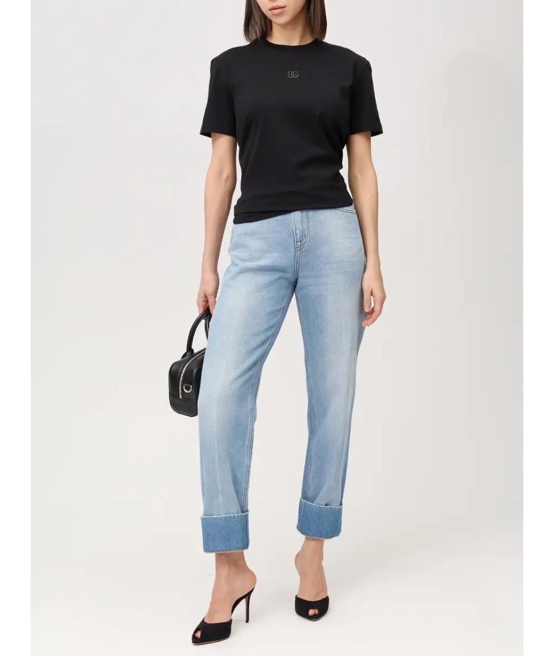 DOLCE&GABBANA Черная хлопковая футболка, фото 2