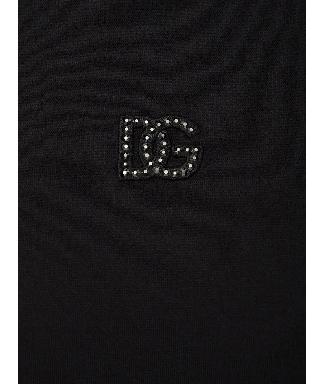 DOLCE&GABBANA Черная хлопковая футболка, фото 6