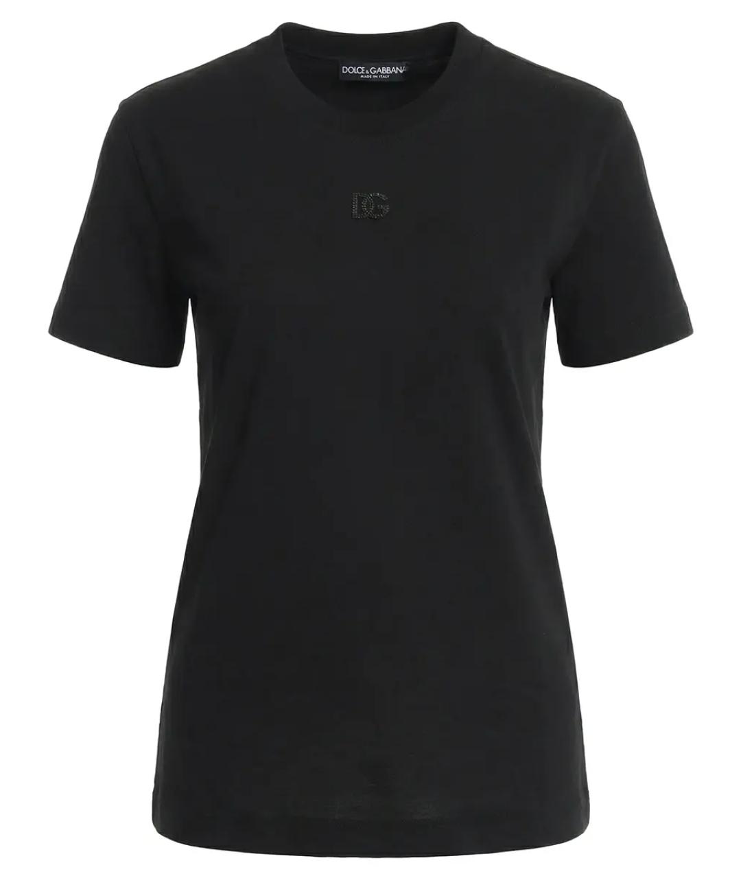 DOLCE&GABBANA Черная хлопковая футболка, фото 1