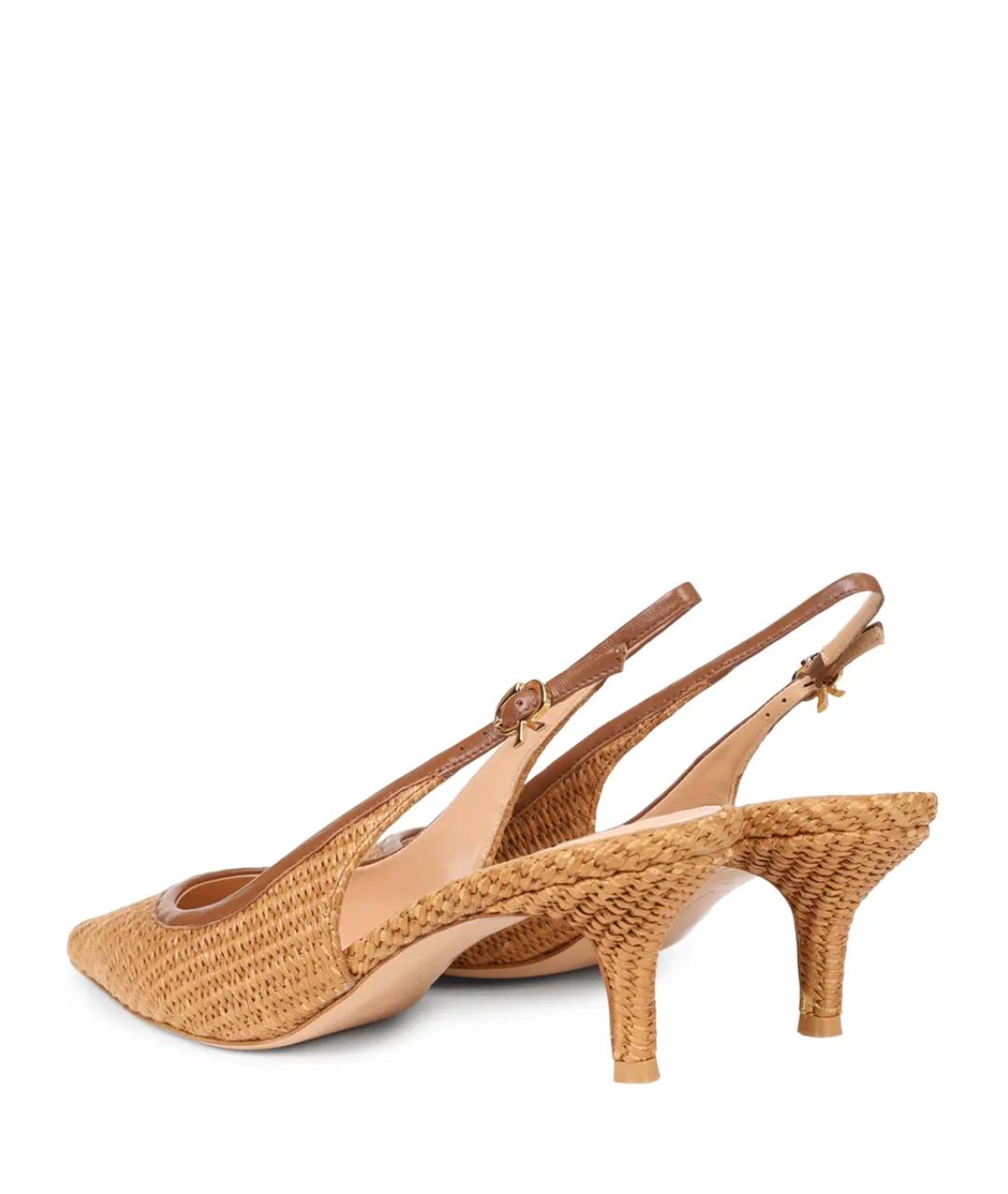 GIANVITO ROSSI Бежевые кожаные туфли, фото 4