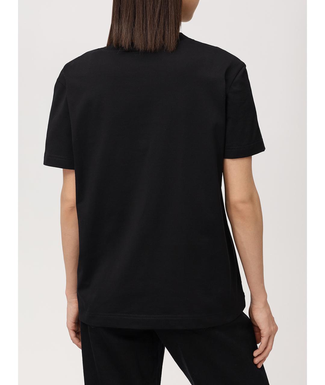 DOLCE&GABBANA Черная хлопковая футболка, фото 3
