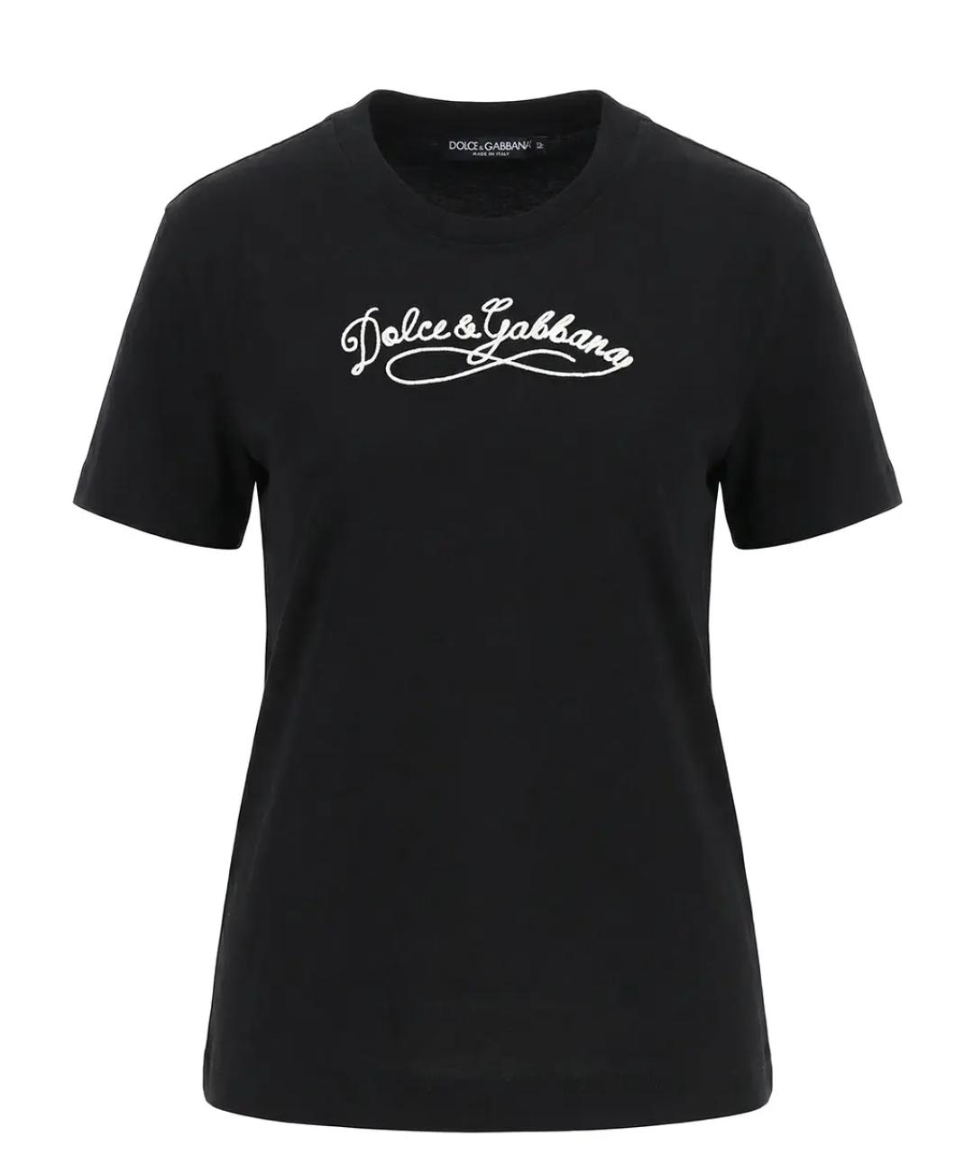 DOLCE&GABBANA Черная хлопковая футболка, фото 1