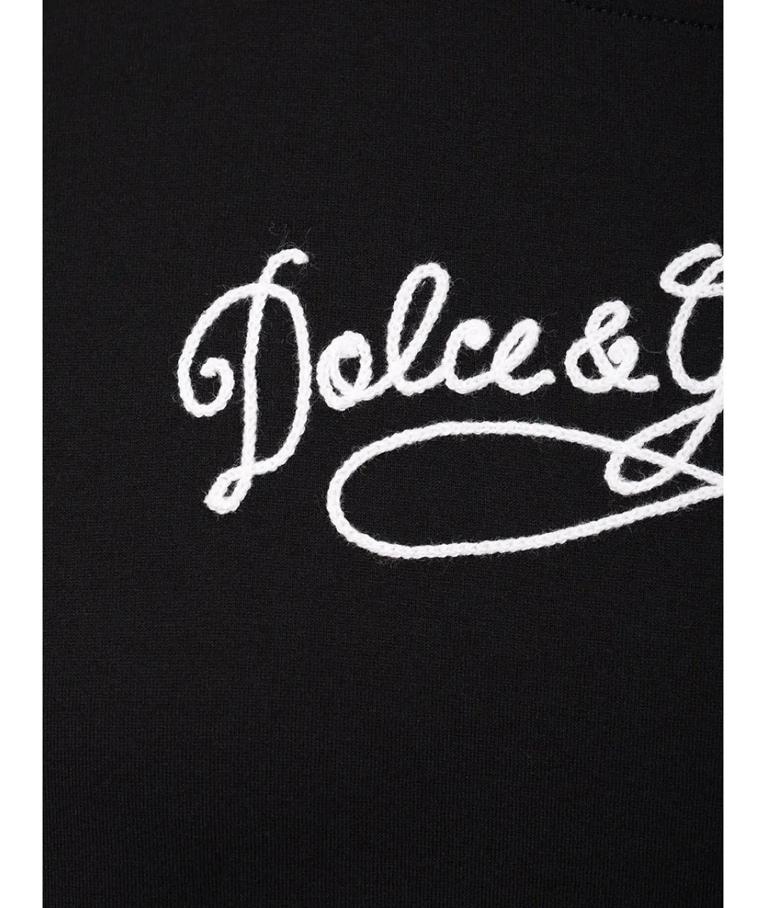 DOLCE&GABBANA Черная хлопковая футболка, фото 6