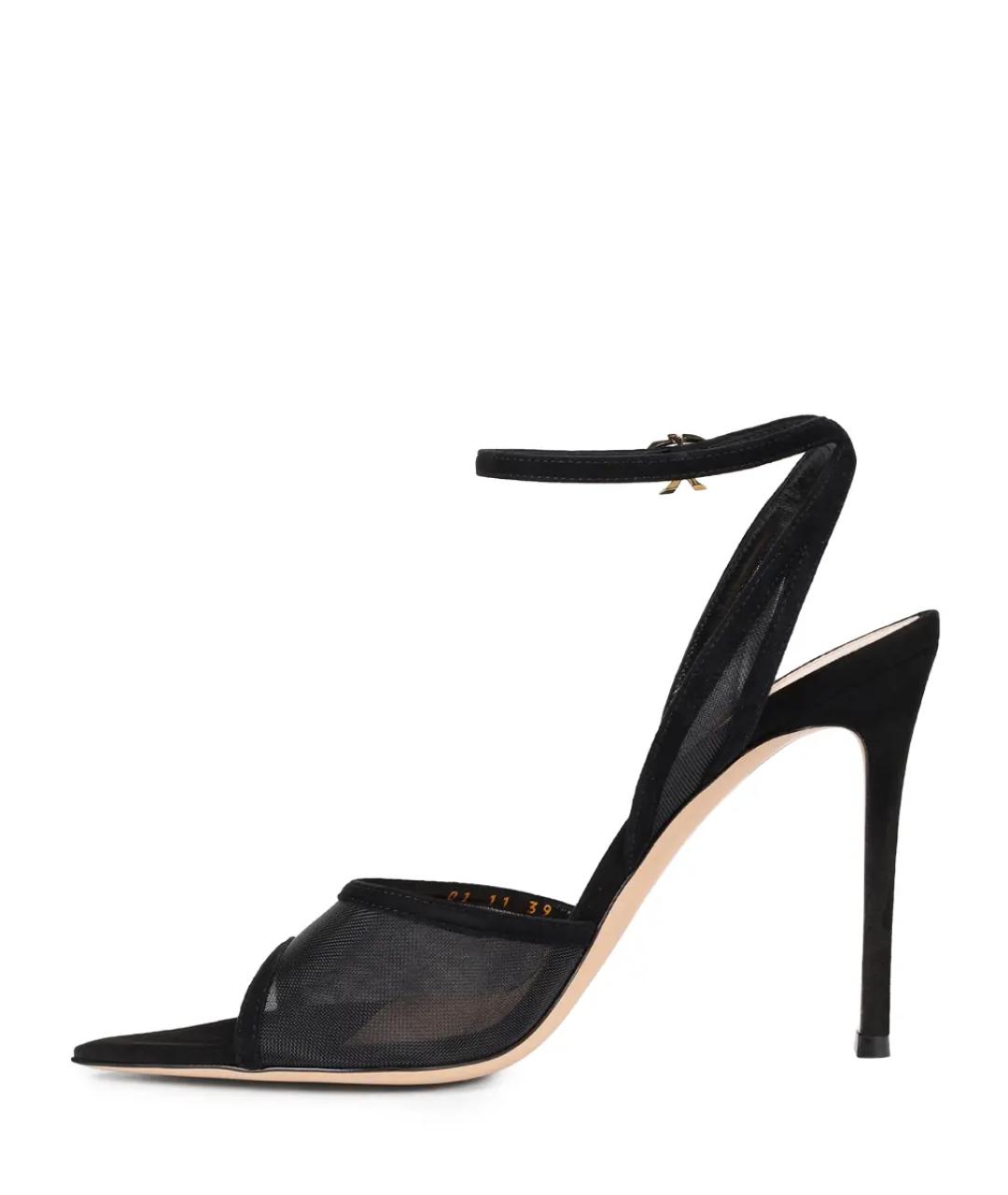 GIANVITO ROSSI Черные замшевые босоножки, фото 3