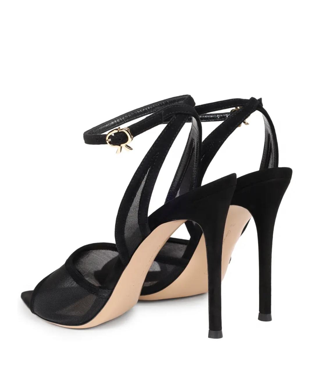 GIANVITO ROSSI Черные замшевые босоножки, фото 4