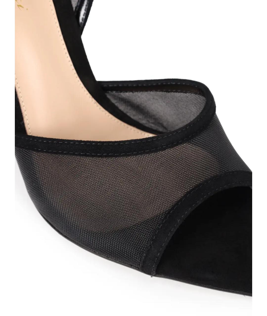 GIANVITO ROSSI Черные замшевые босоножки, фото 5