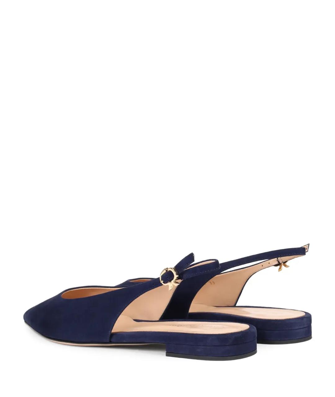 GIANVITO ROSSI Синие замшевые балетки, фото 4