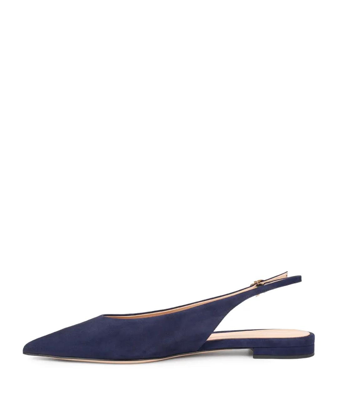 GIANVITO ROSSI Синие замшевые балетки, фото 3
