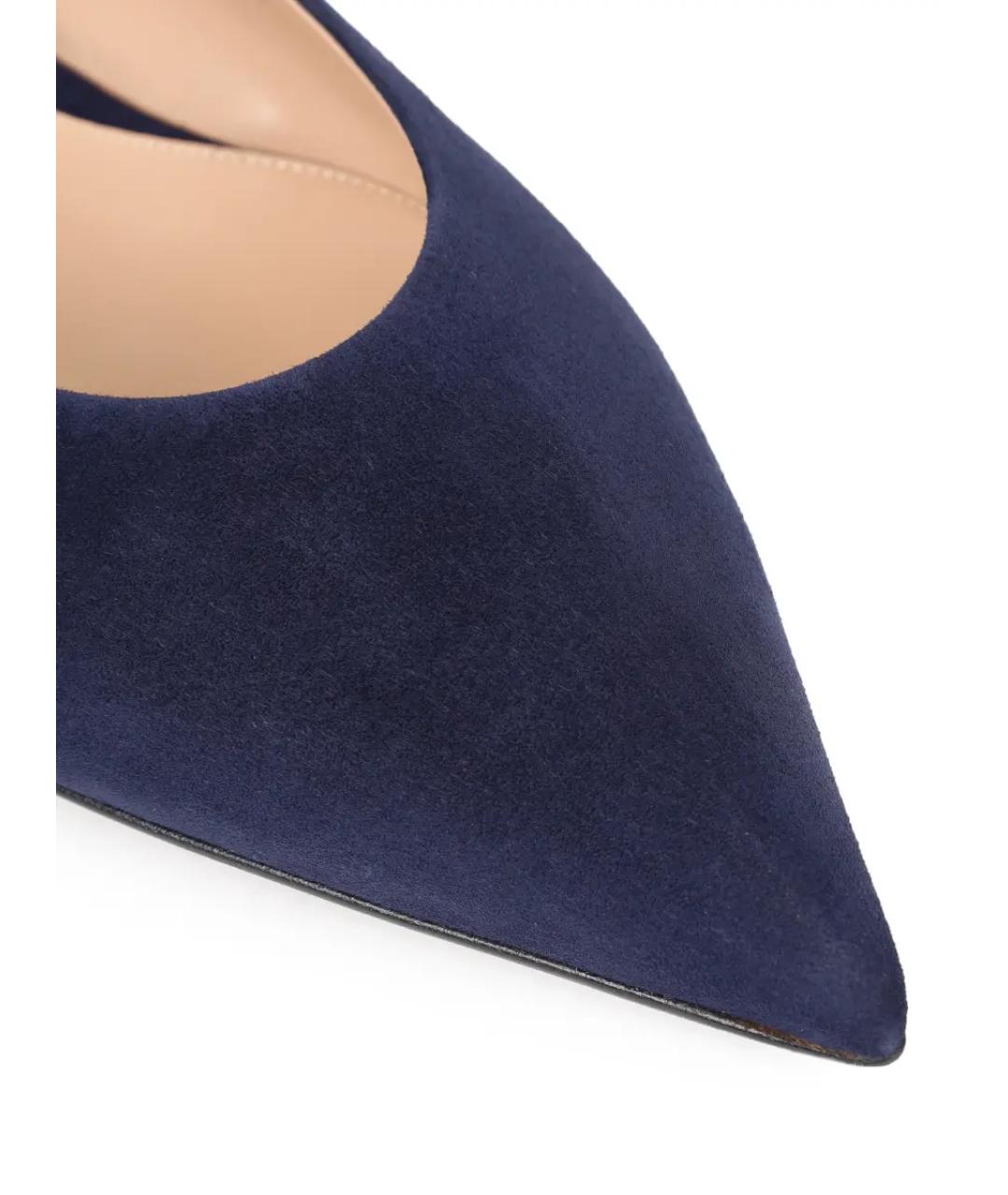 GIANVITO ROSSI Синие замшевые балетки, фото 5