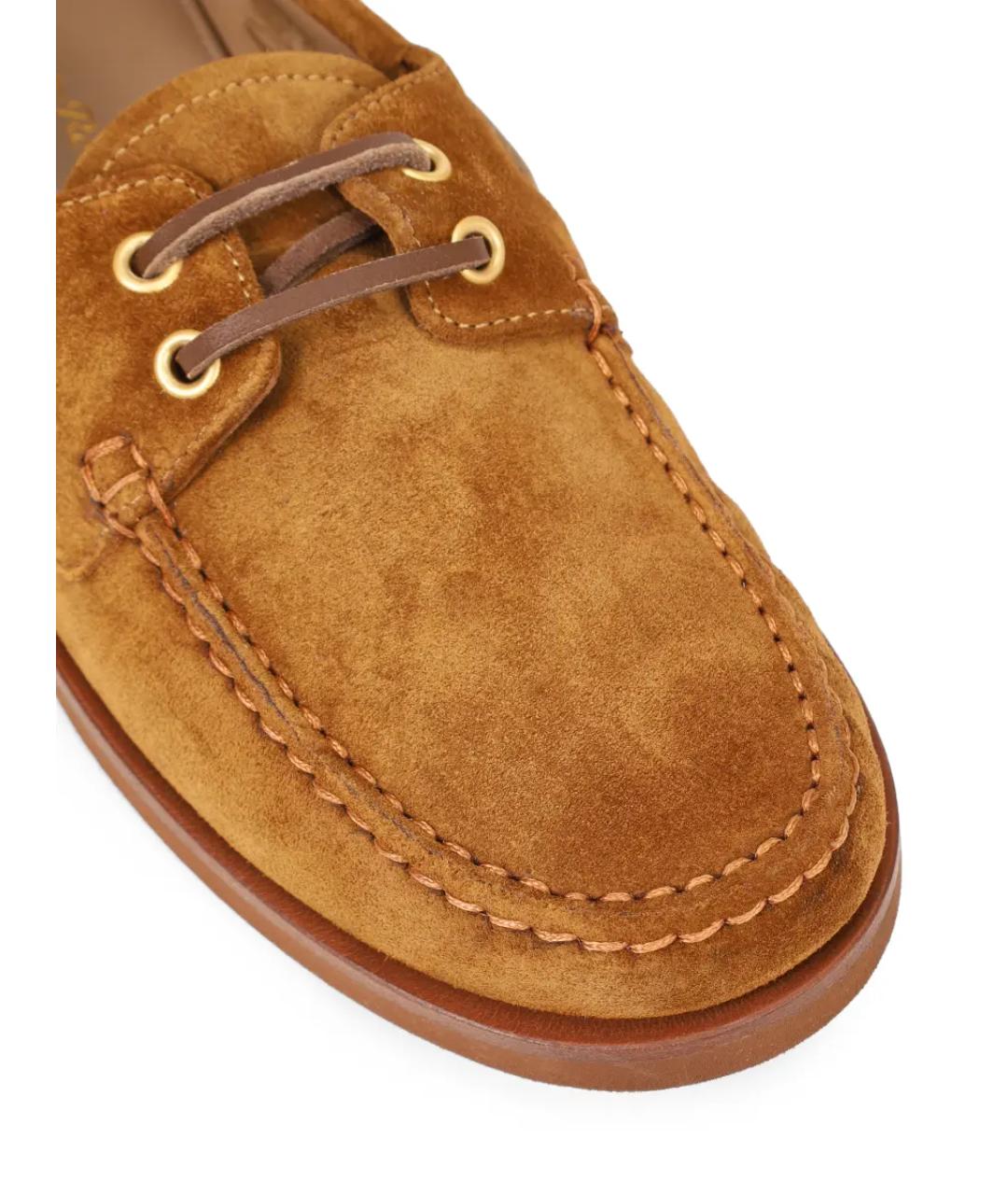 GIANVITO ROSSI Коричневые замшевые мокасины, фото 5