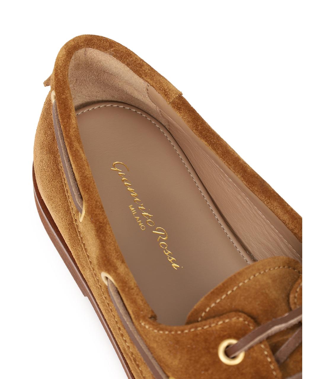 GIANVITO ROSSI Коричневые замшевые мокасины, фото 6