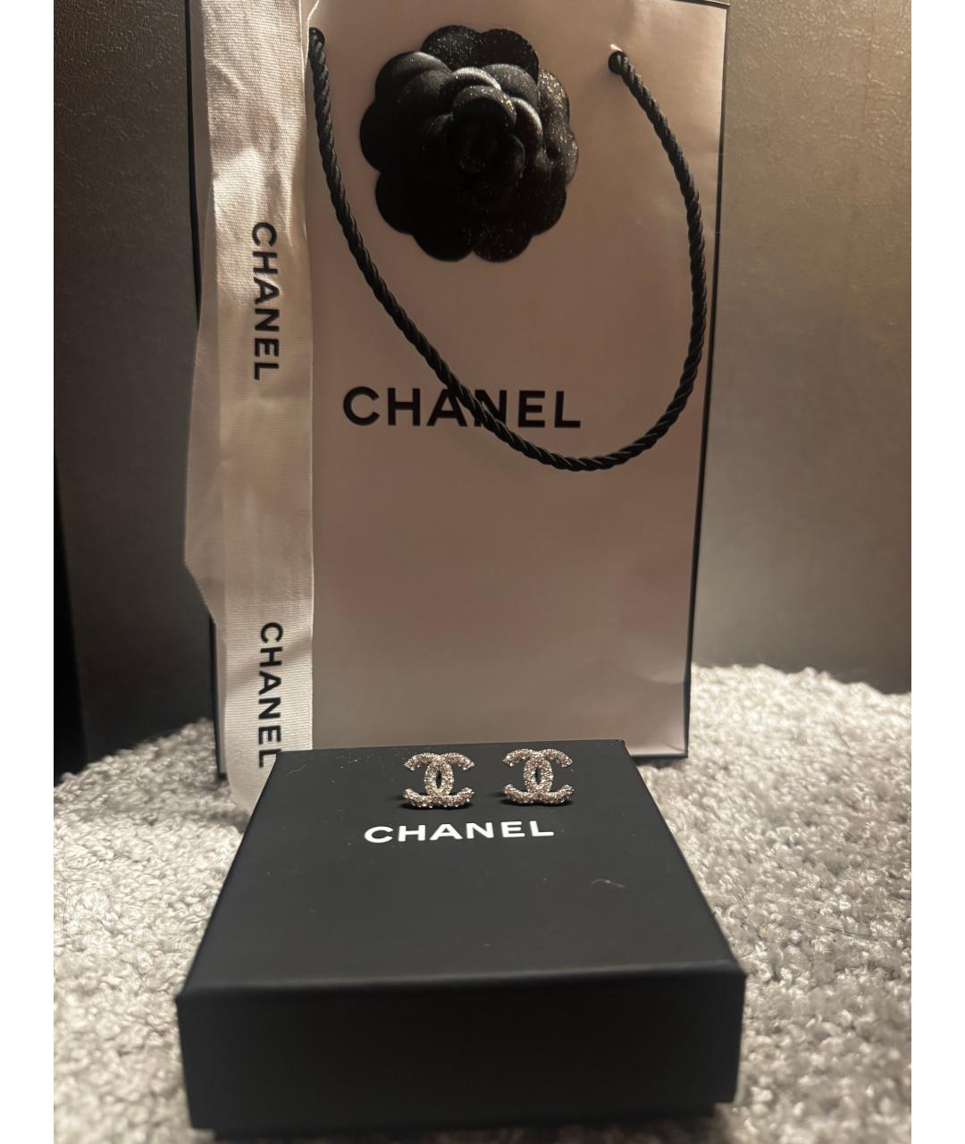 CHANEL Серебряные серьги, фото 4