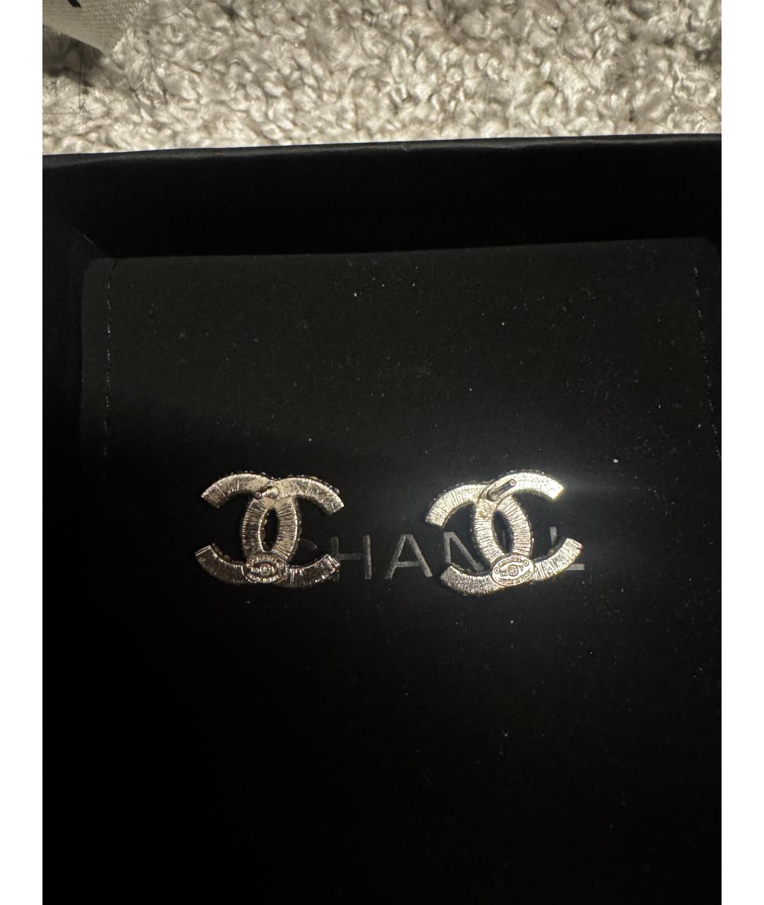 CHANEL Серебряные серьги, фото 3