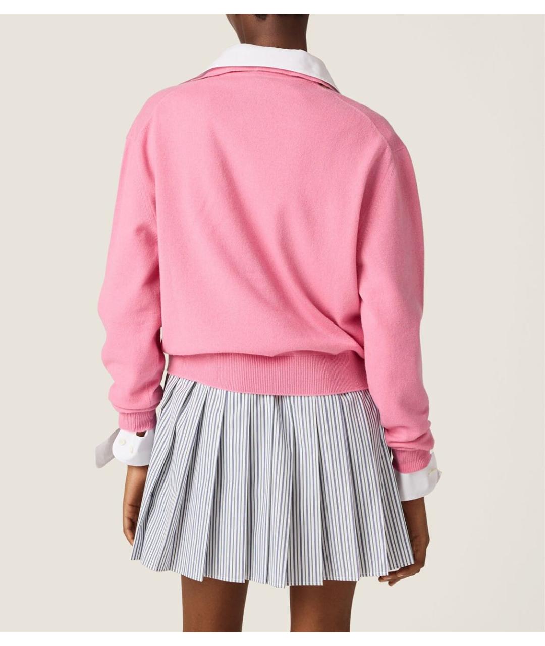 MIU MIU Розовый кашемировый джемпер / свитер, фото 3