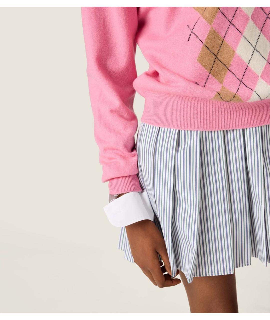 MIU MIU Розовый кашемировый джемпер / свитер, фото 4