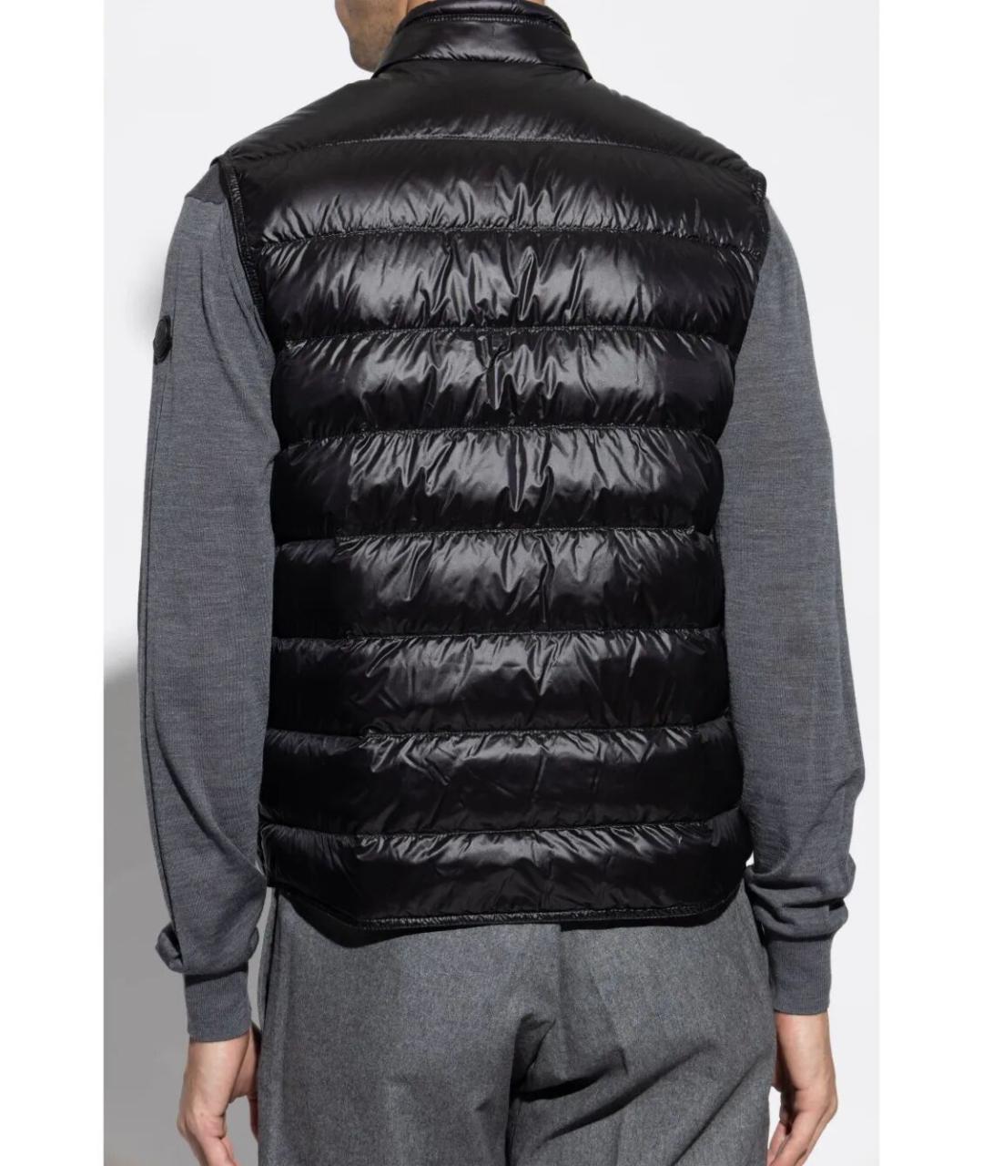MONCLER Черный полиамидовый жилет, фото 5