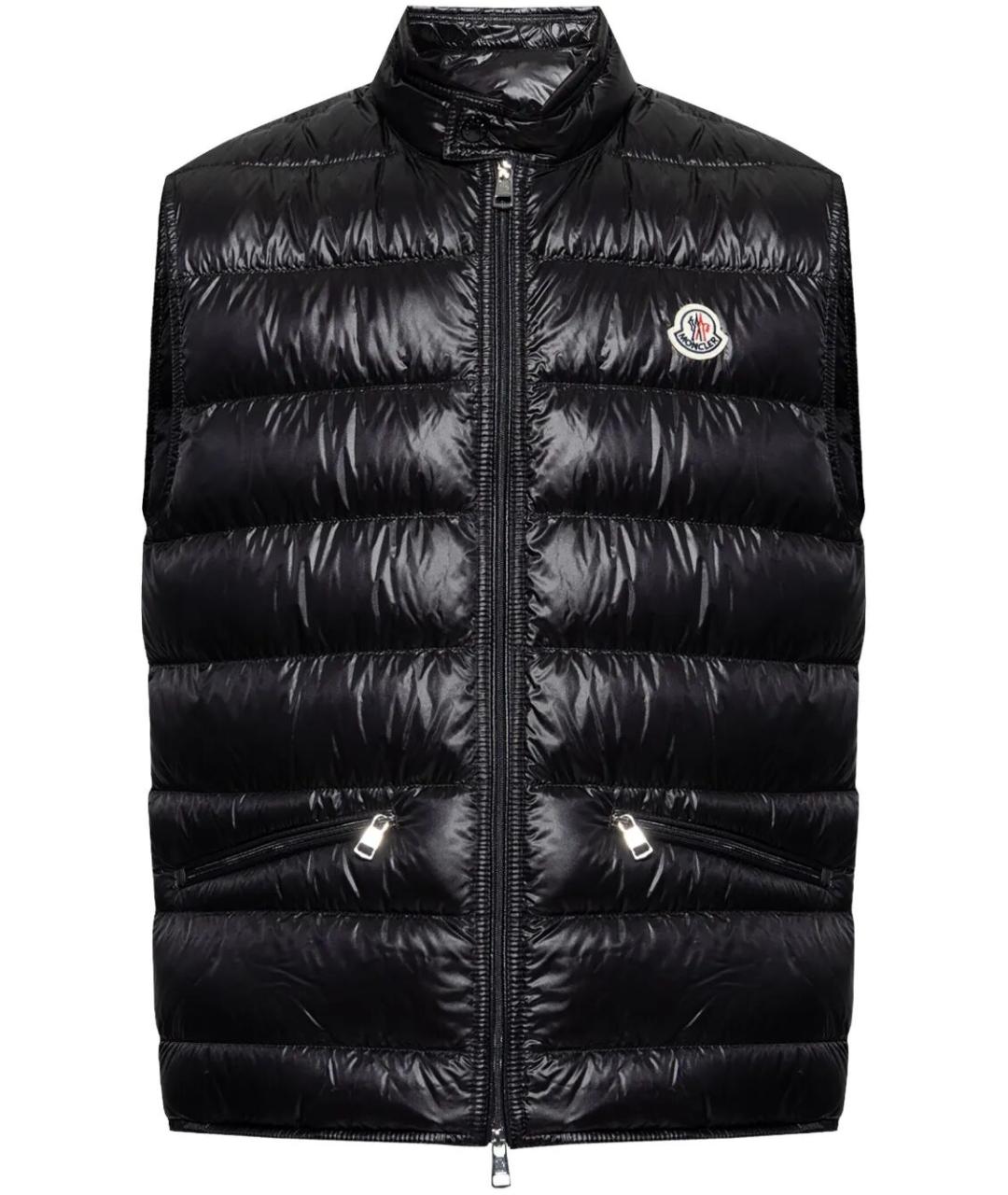 MONCLER Черный полиамидовый жилет, фото 1