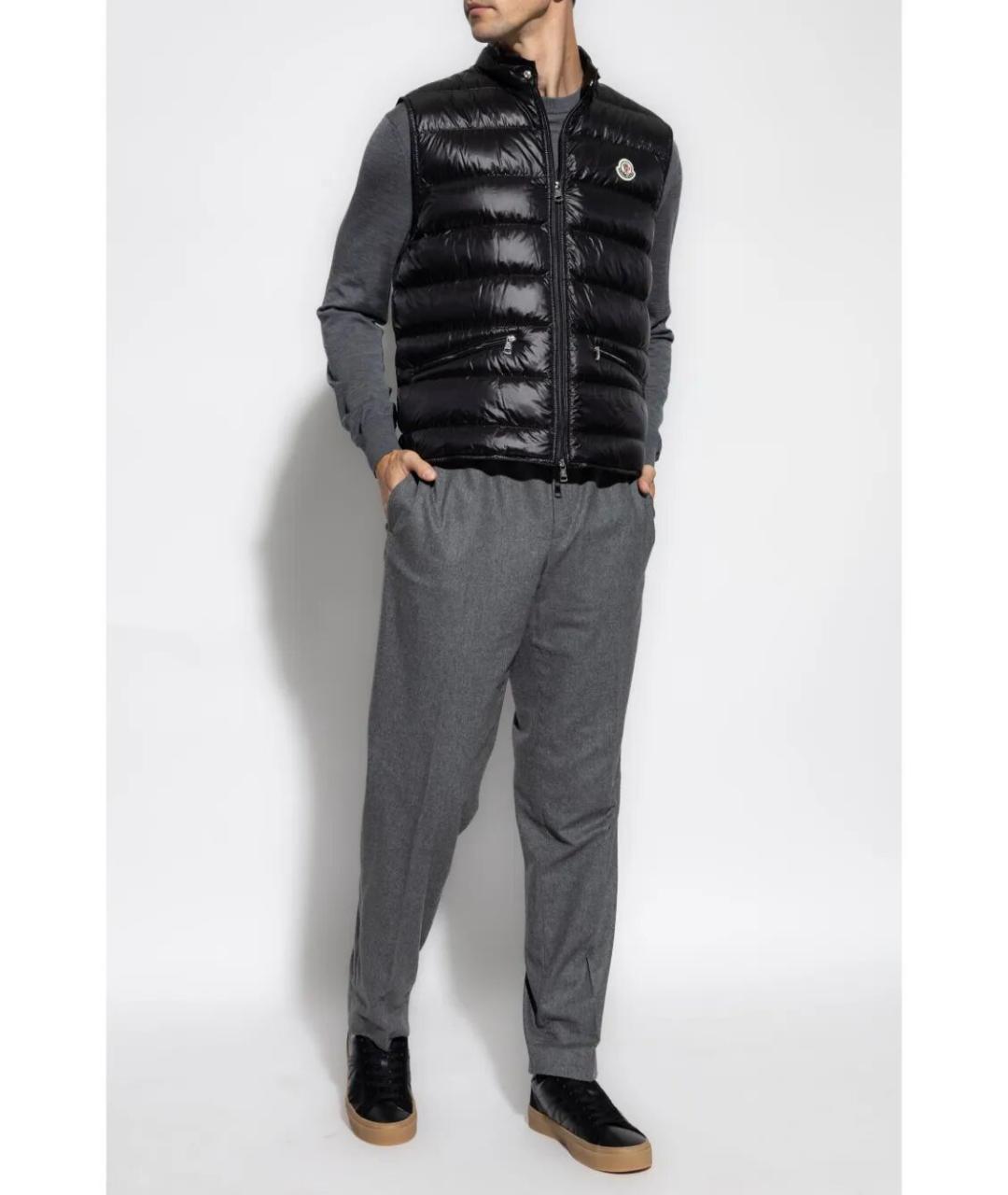MONCLER Черный полиамидовый жилет, фото 2