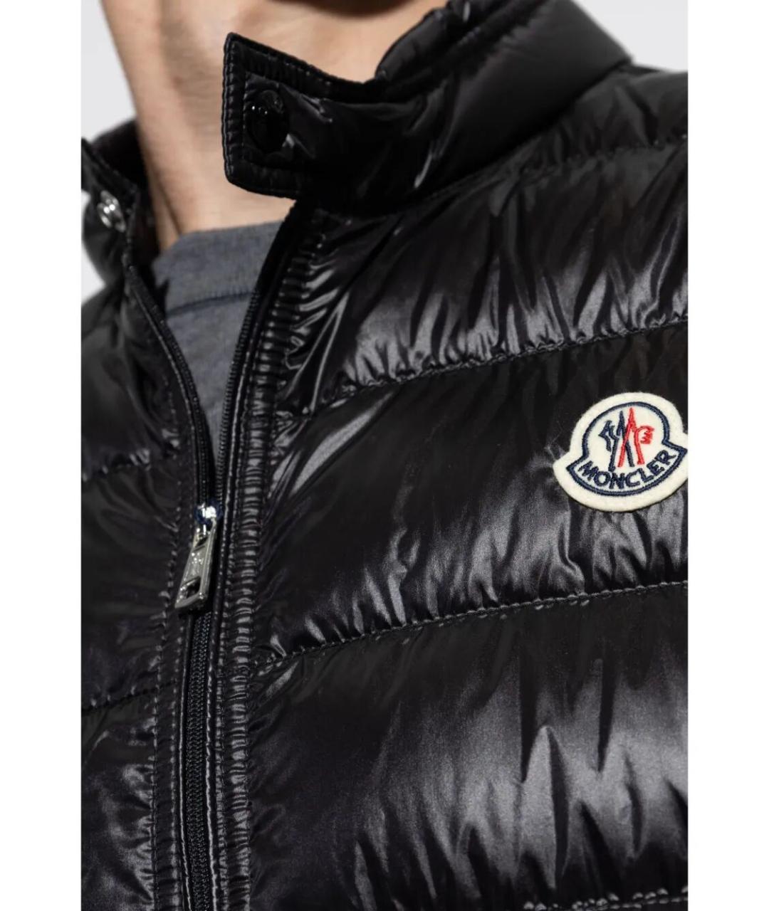 MONCLER Черный полиамидовый жилет, фото 3