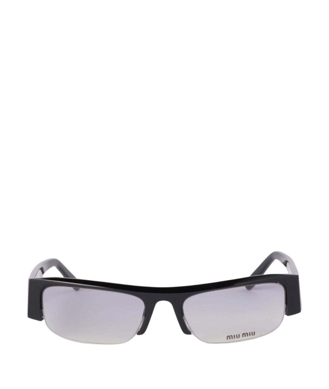 MIU MIU Черные пластиковые солнцезащитные очки, фото 1