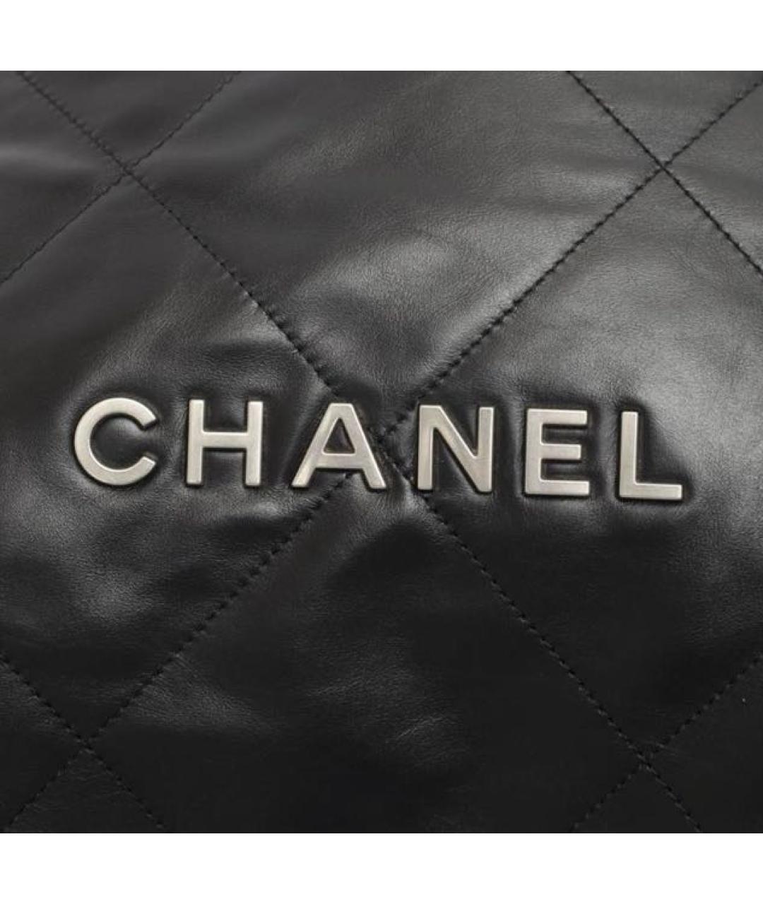 CHANEL Черная кожаная сумка через плечо, фото 4